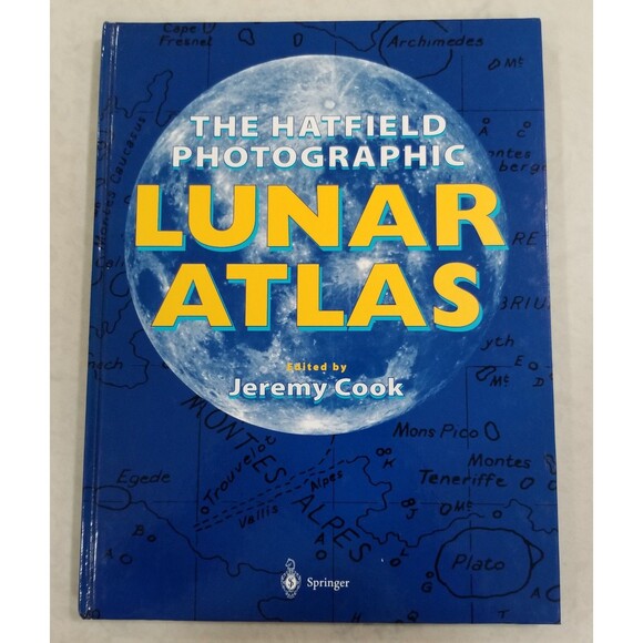 The Hatfield Photographic Lunar Atlas hardcover book 1999 Springer - Picture 1 of 9